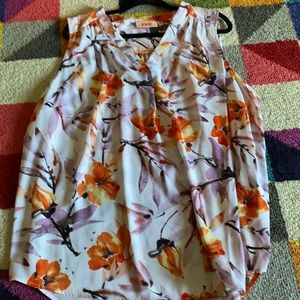 Evri sleeveless floral blouse like new